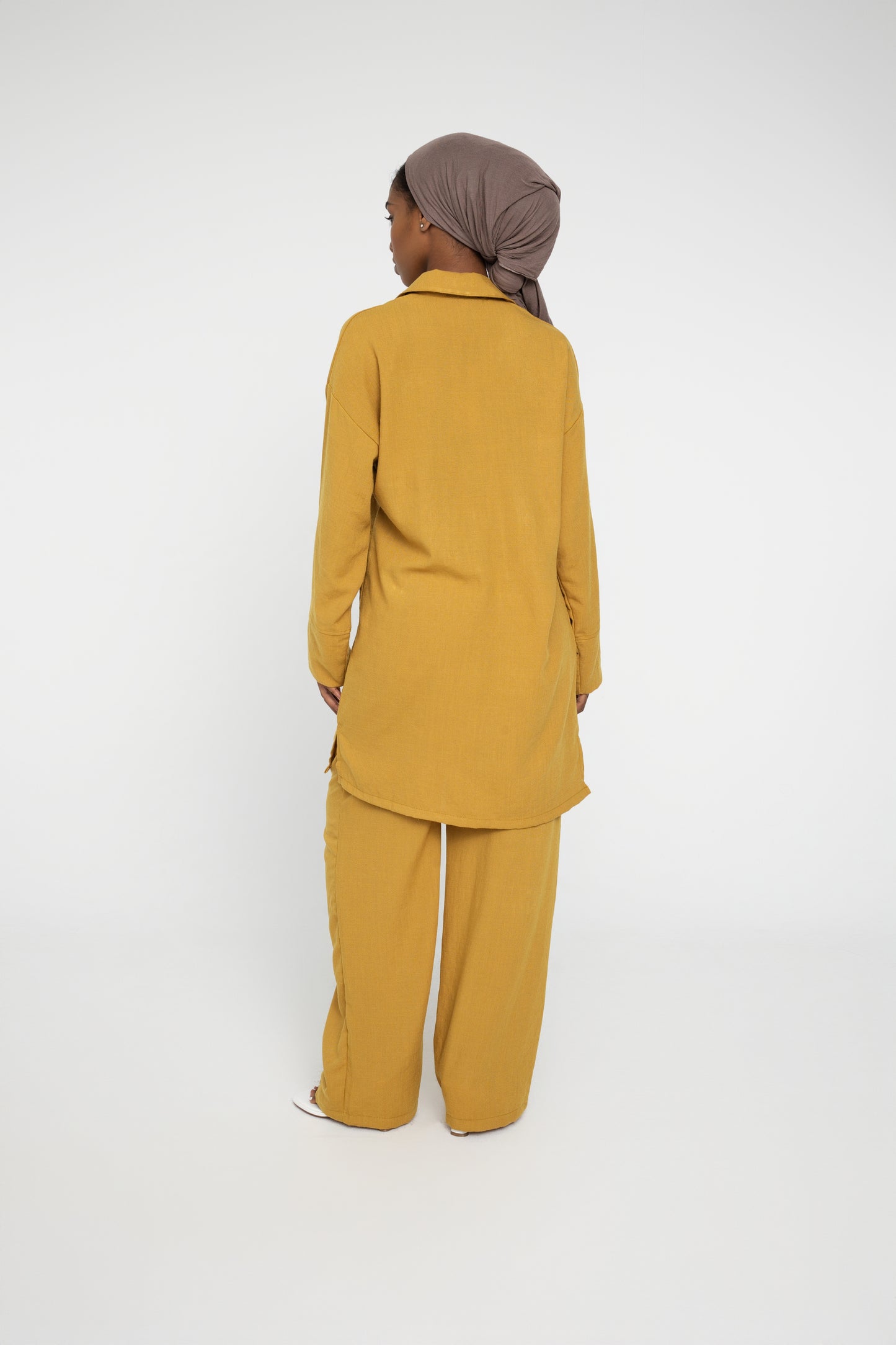 Linen-Blend Shirt and Pant Set image 4